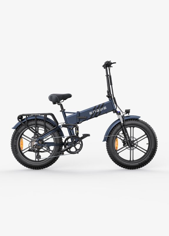 ENGWE Engine Pro 2.0 folding e-bike in Midnight Blue, side view